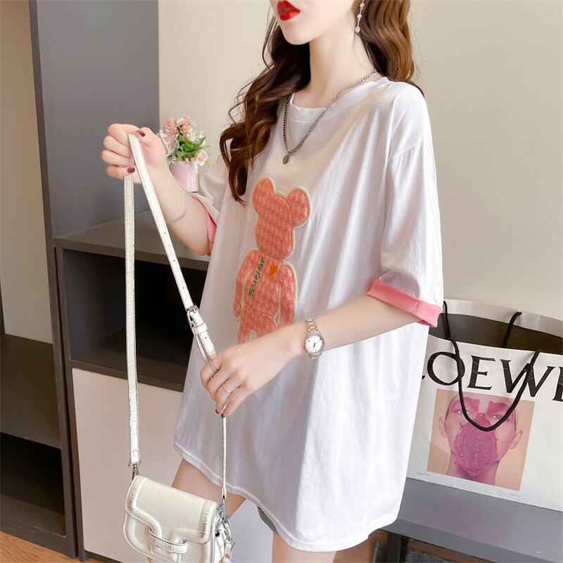 【tops】半袖偽二つ切り替えTシャツG20029