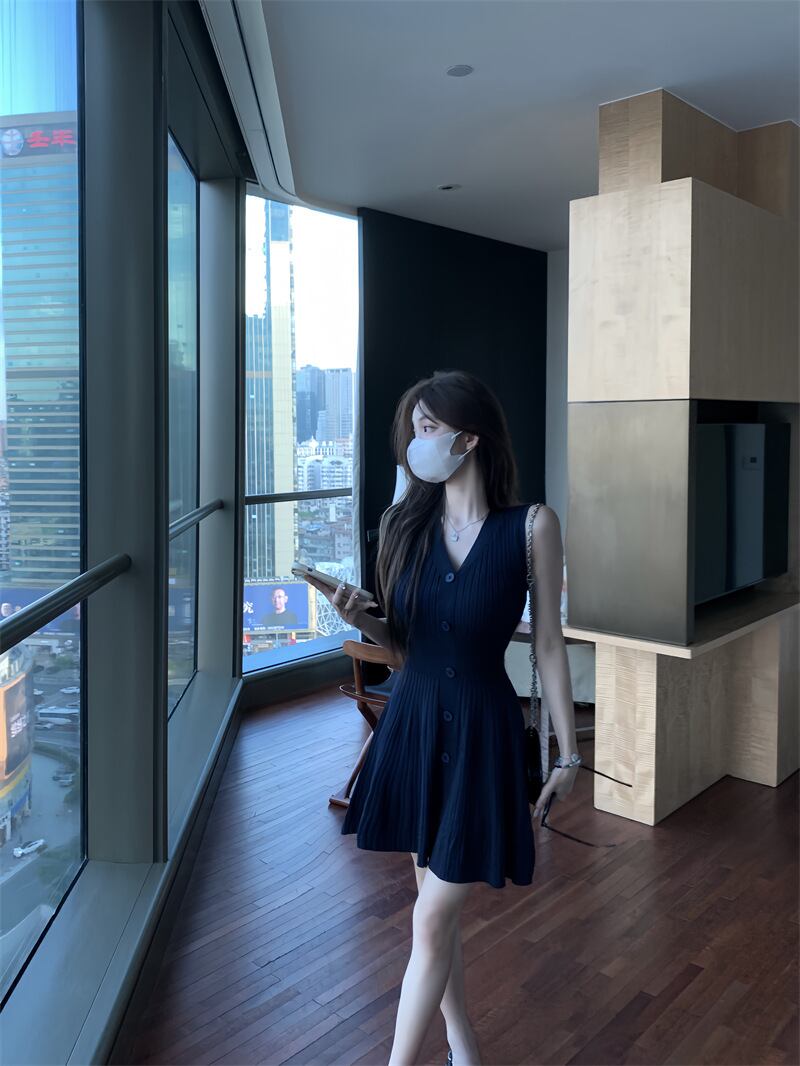 【dress】ノースリーブニットワンピース　M30256