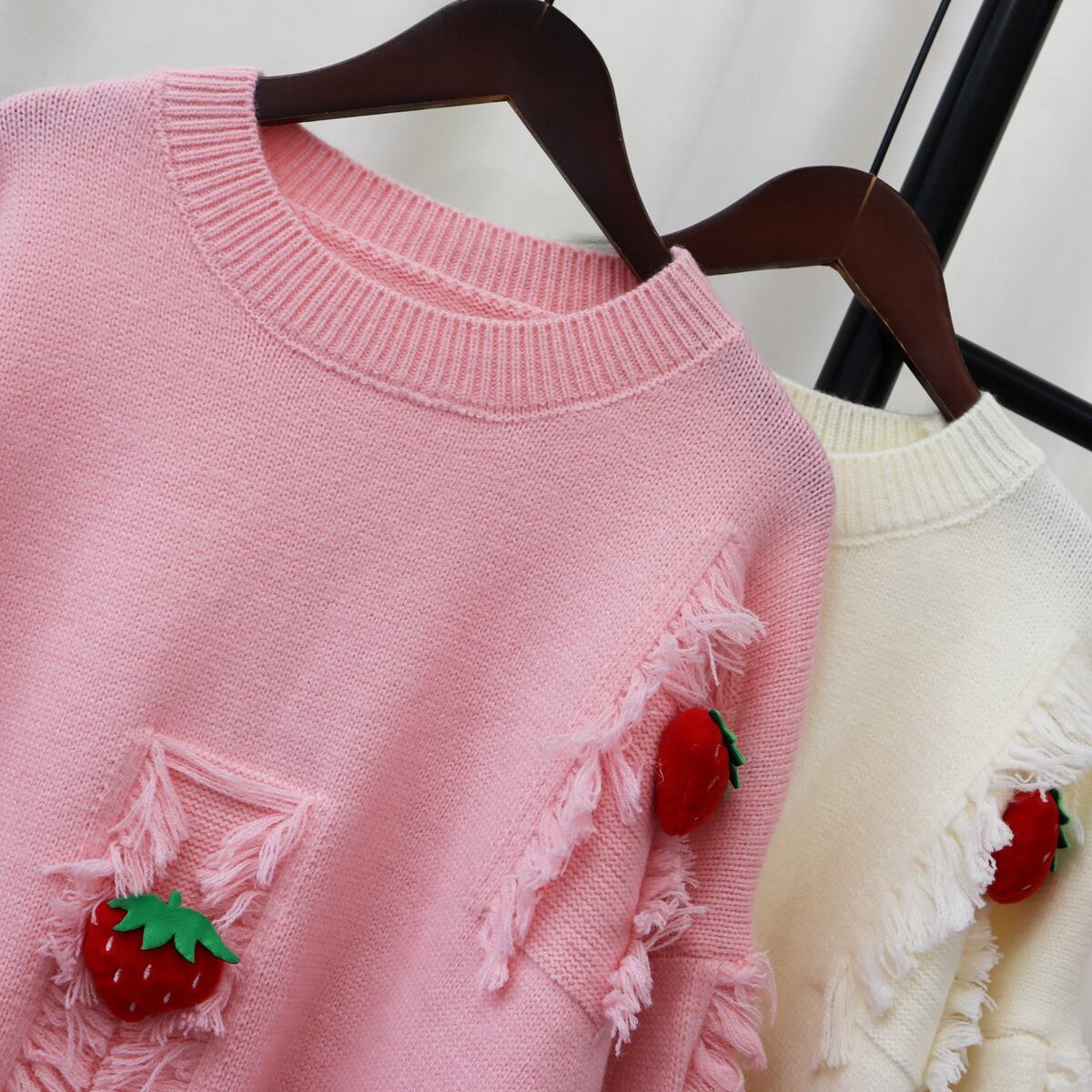 【tops】クルーネックニットセーター　M18922