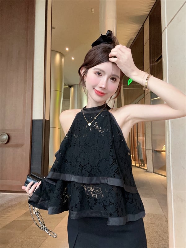 【tops】ノースリーブレーストップス　M24637