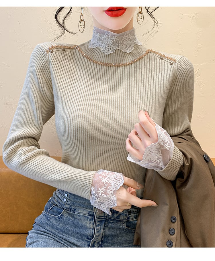 【tops】ドッキングニットトップス　M27425
