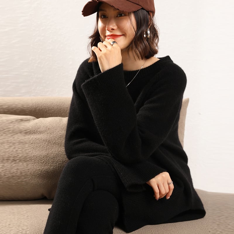 【tops】クルーネックニットセーター　M26244