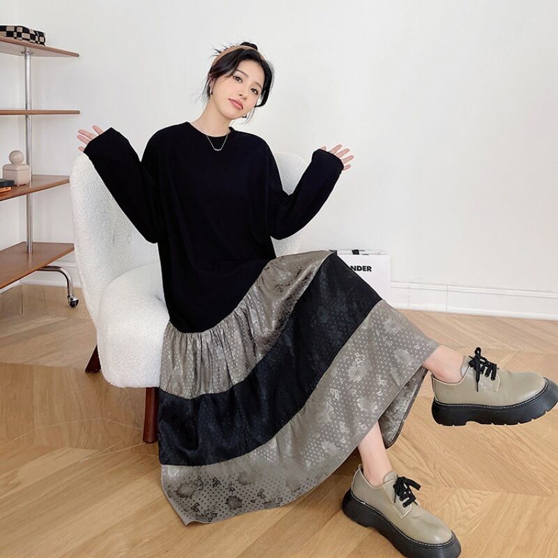 【dress】ドッキングカジュアルワンピース　M28936