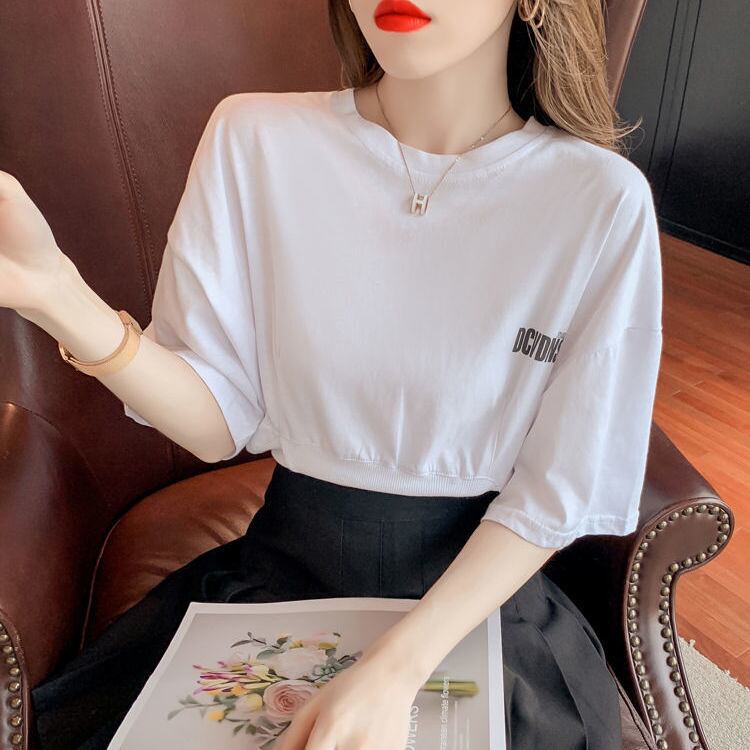 【tops】3色ウェスト絞りＴシャツF7369