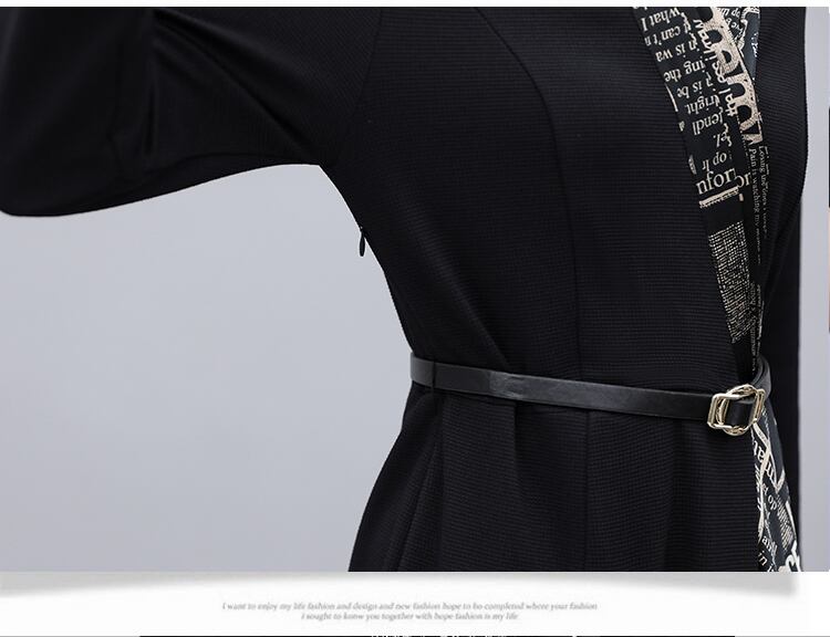 【dress】エレガントファッション気質満点春Vネック切り替えワンピース G2038