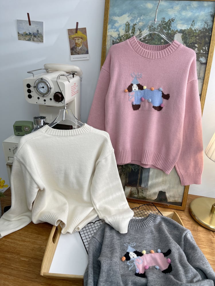 【tops】ジャカードニットセーター　M26855