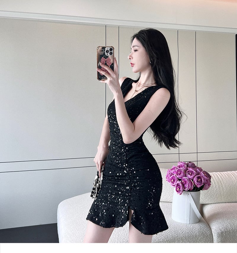【dress】Vネックワンピース　M25183