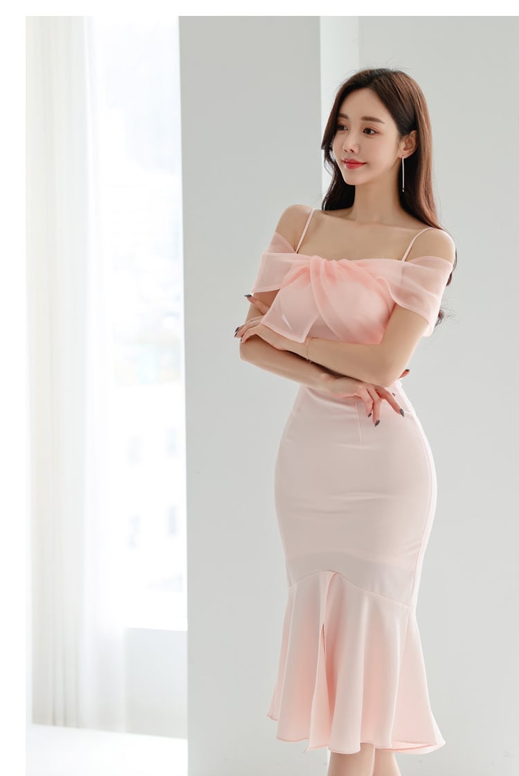 【dress】リボン付きキャミワンピース　M24562