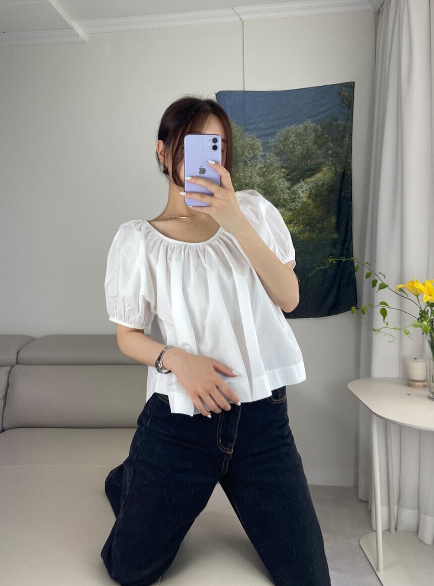 【tops】パフスリーブ ブラウスG20481