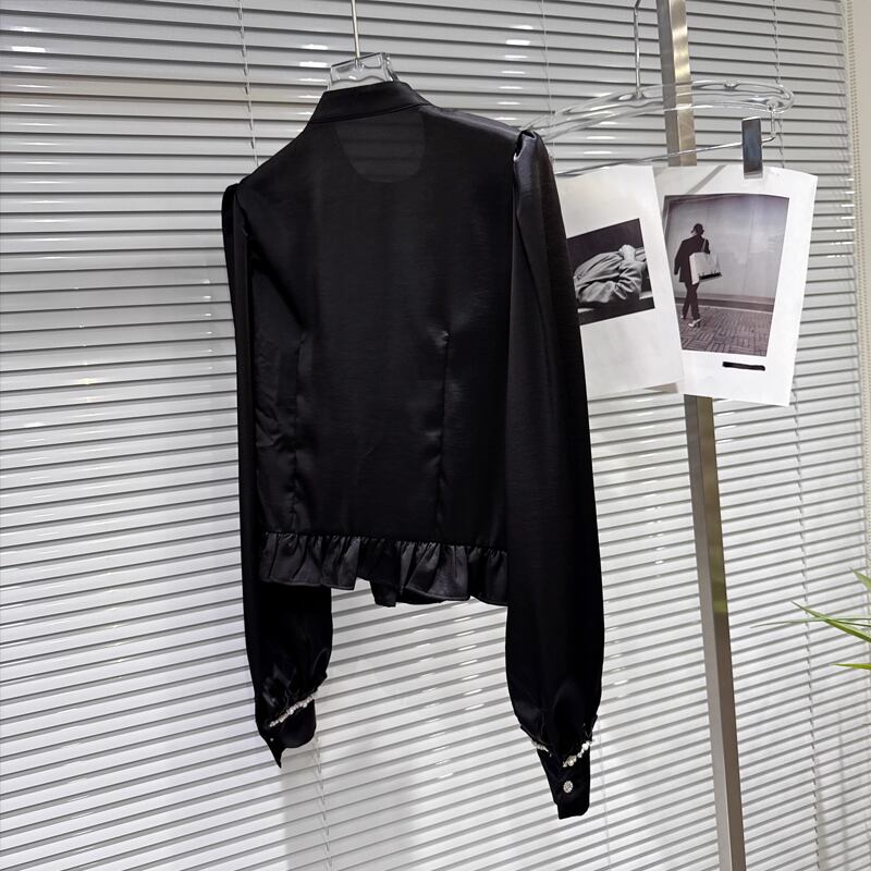 【tops】ギャザーフリルシャツ Q7606