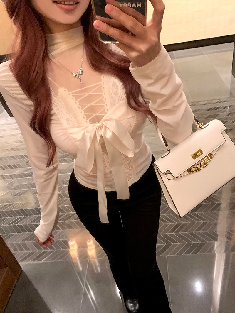 【tops】チュールドッキングトップス　M29439