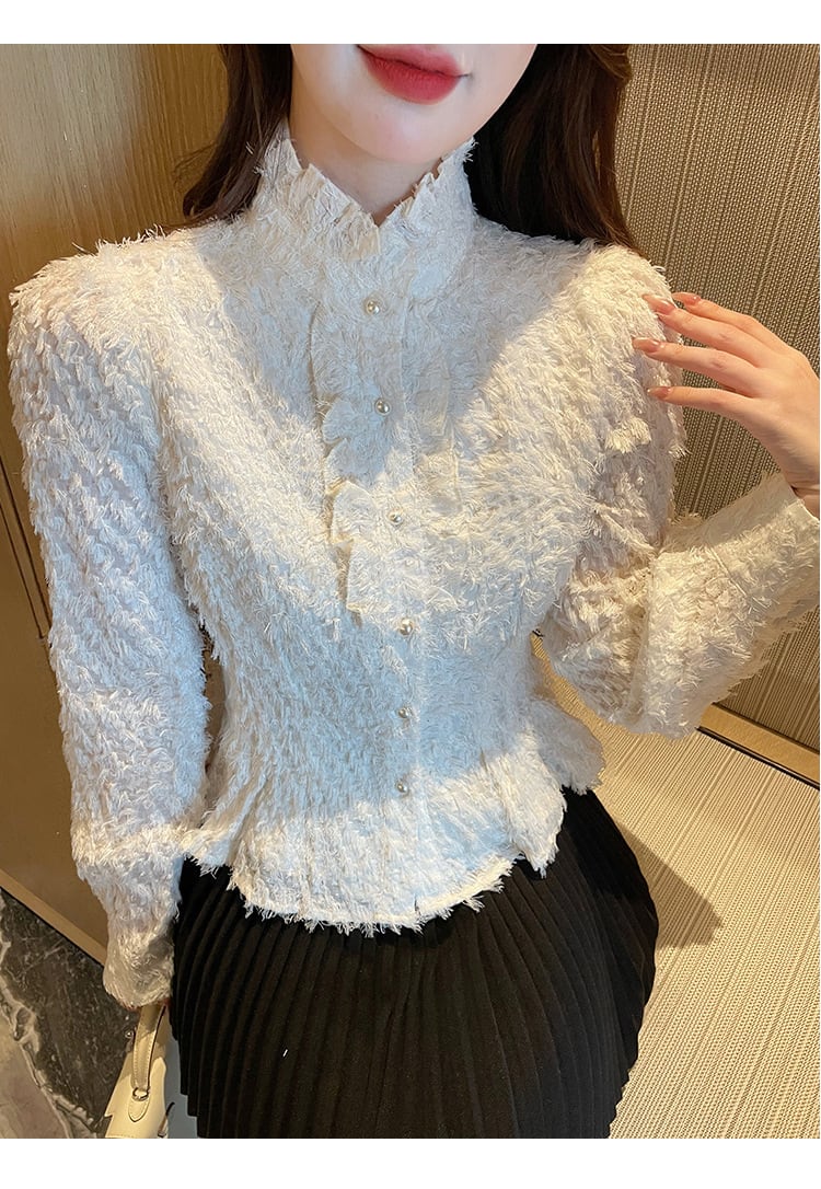 【tops】裹起毛シャツトップス　M27421