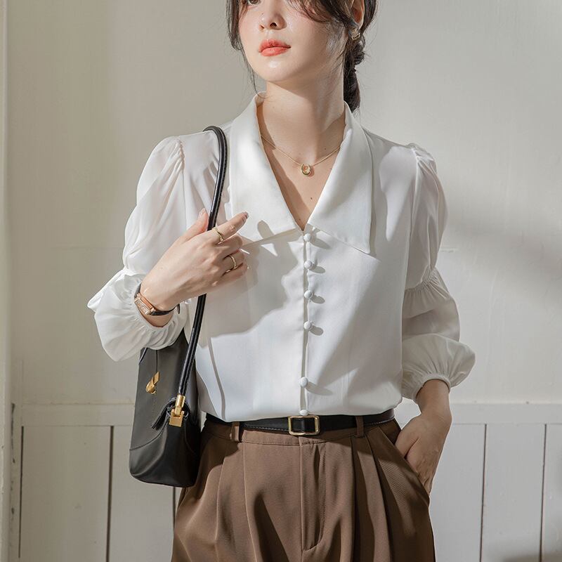 【tops】ランタンスリーブ ブラウスG20471