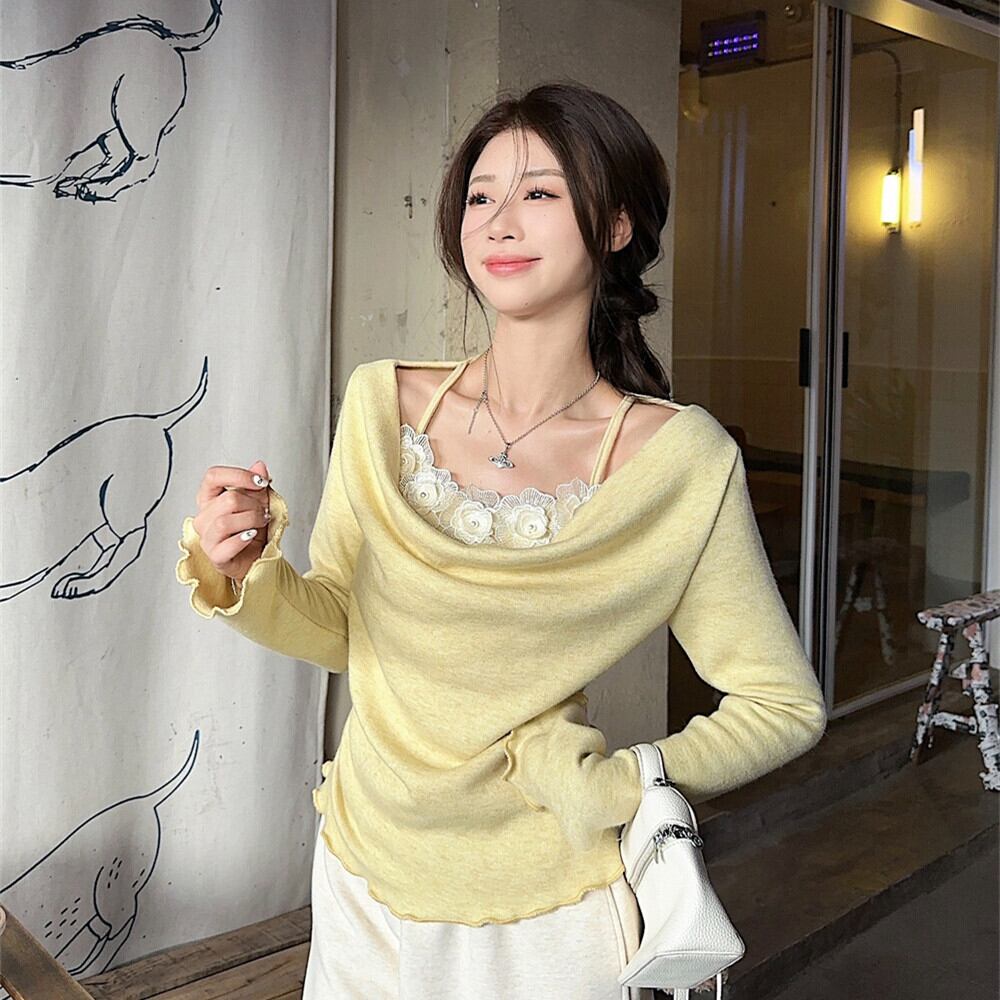 【tops】立体フラワーニットトップス　M27674