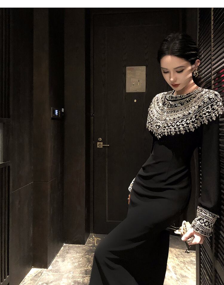 【dress】ビジューデートワンピース　M28510