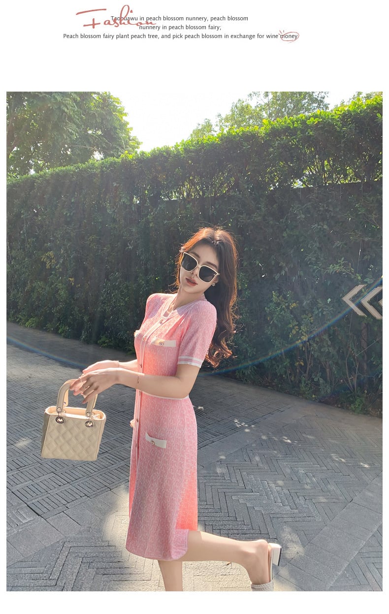 【dress】薄手ニットワンピース　M29746