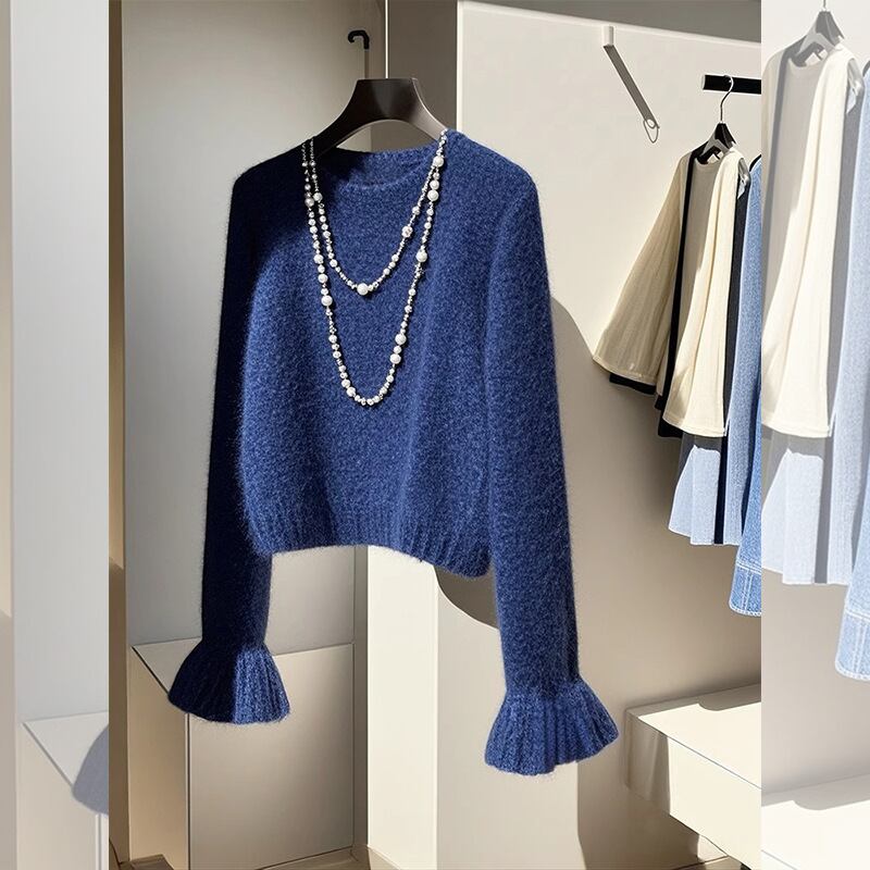 【tops】フレアスリーブニットセーター　M29159