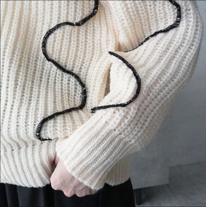 【tops】クルーネックニットセーター　M27084