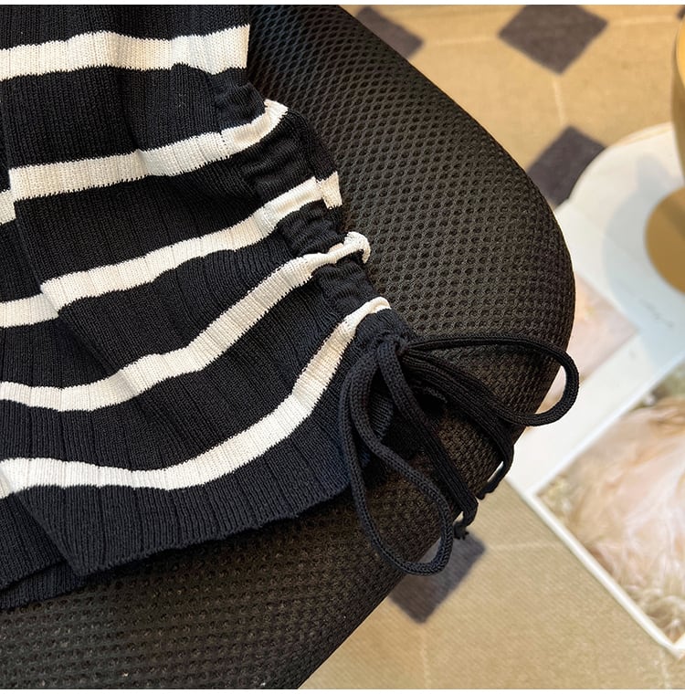 【tops】ビーズリボンニットTシャツG21546