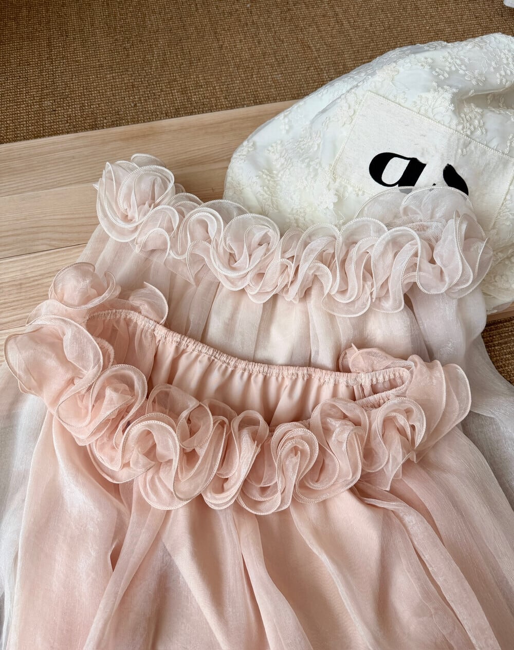 【tops】ワンショルダーシアーブラウス  N3551