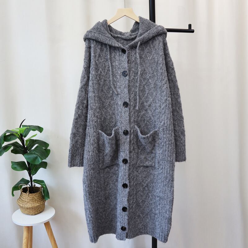 【outer】ロング丈ニットカーデ　M27038