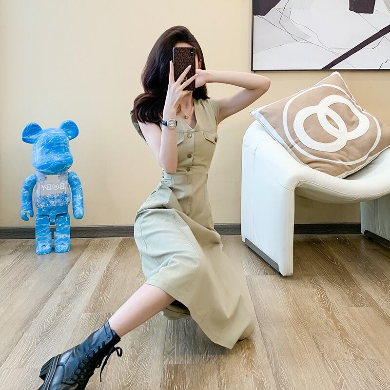 【dress】ノースリーブデニムワンピース G20200