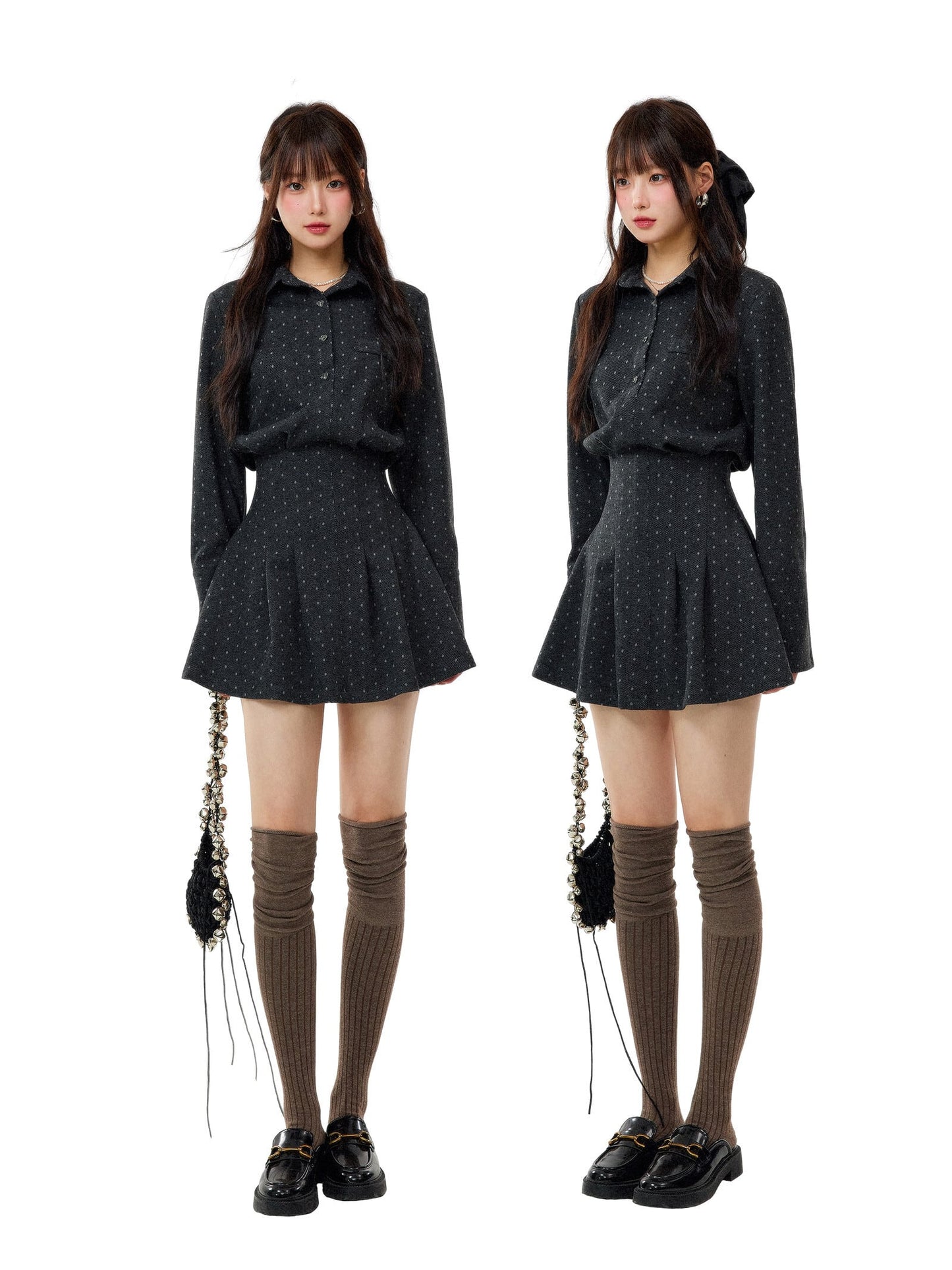 【dress】ドット柄ミニワンピース　N3483