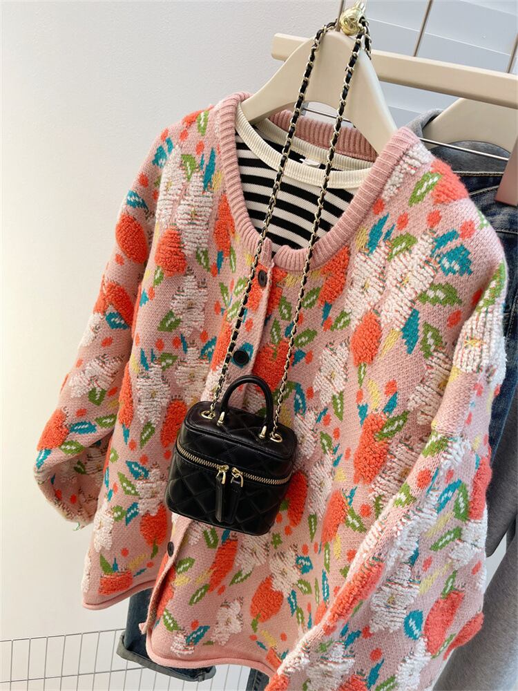 【outer】ジャカードニットカーデ　M28918