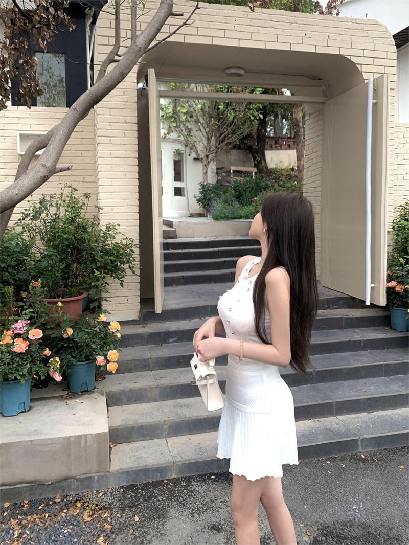 【dress】ノースリーブプリーツミニワンピース　M29821