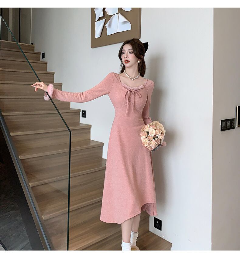 【dress】ファーワンピース　M19046