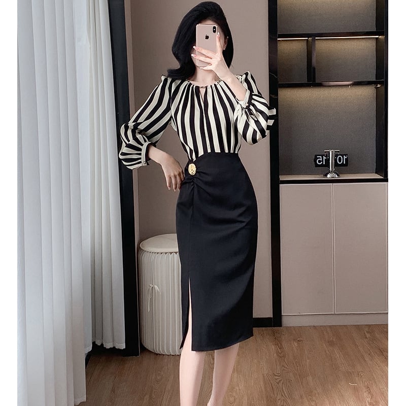 【dress】切り替えワンピース　M26195