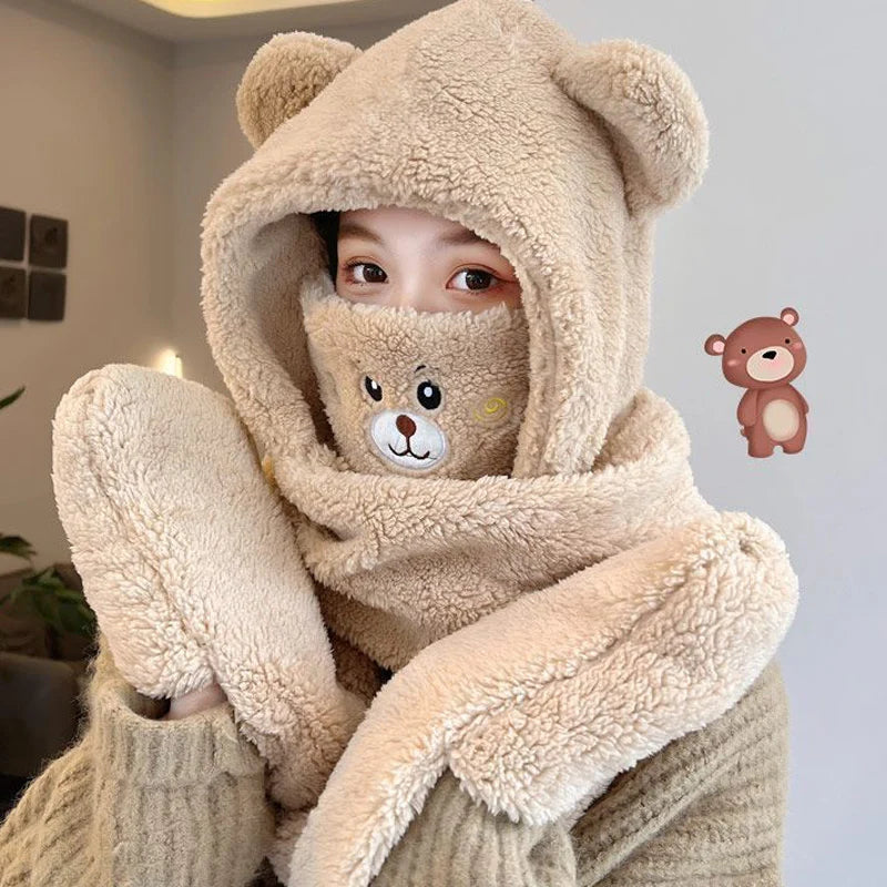 【小物】ふわふわ一体化帽子F8264