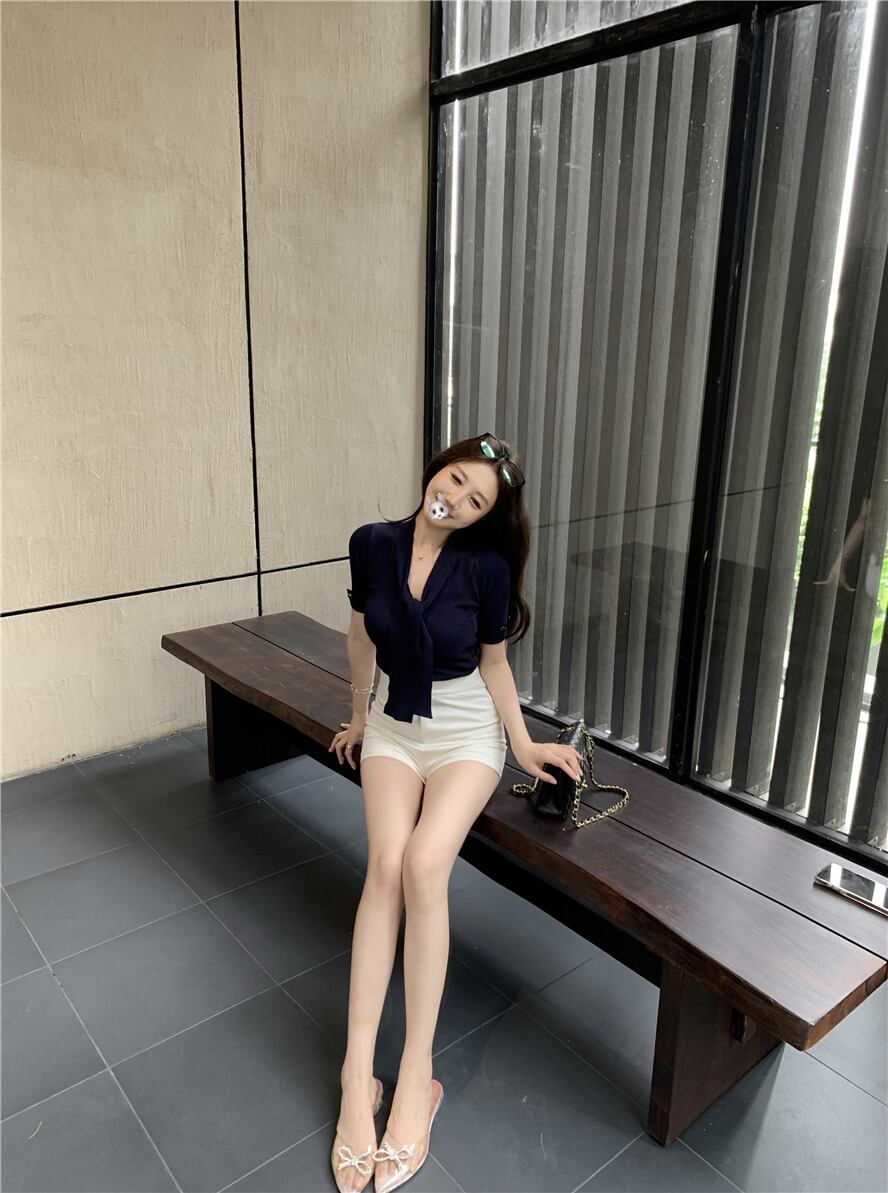 【tops】Vネック体型カバーTシャツG21336