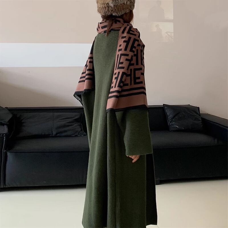 【outer】ロング丈ニットカーデ　M18410