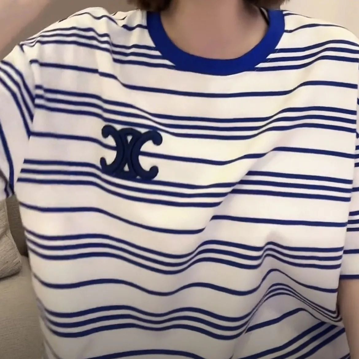 【tops】半袖ボーダー柄TシャツF7793