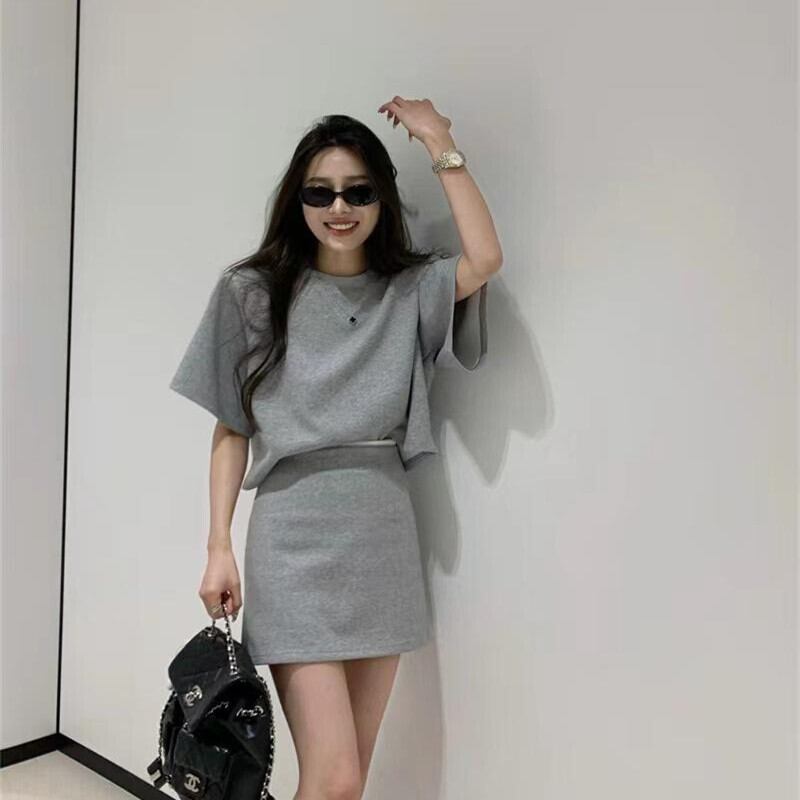 【set】クルーネックTシャツ×スカートセット　M29809