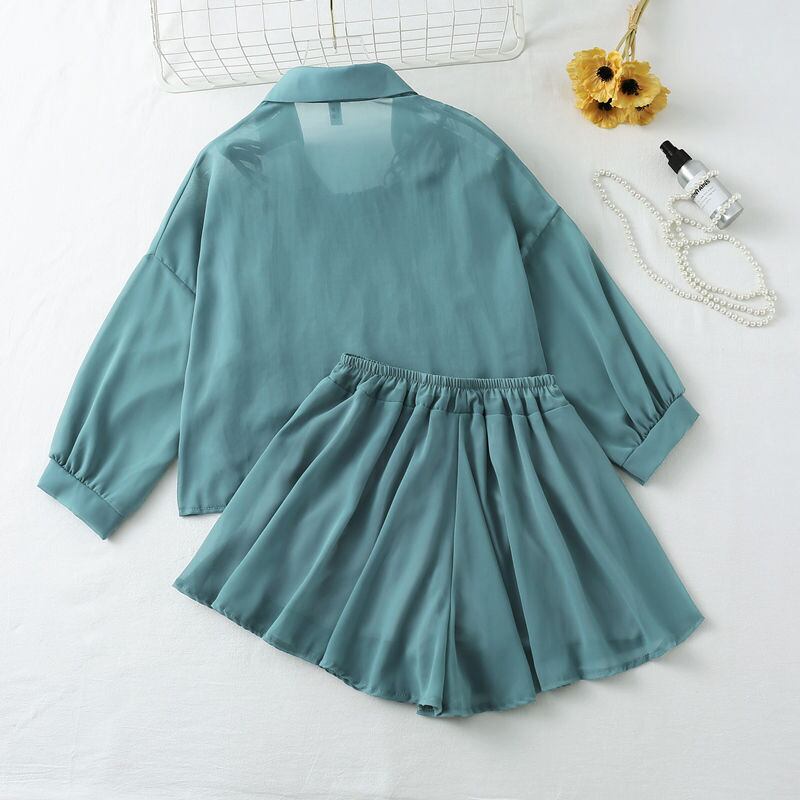 【set】カーディガン+キャミソール+ショートパンツ3点セットG21224