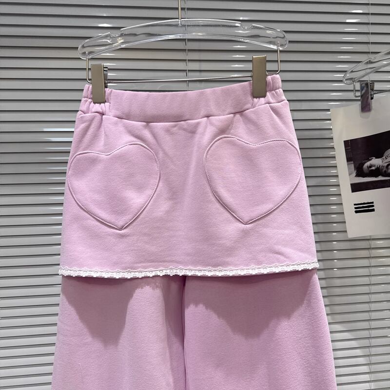 【set】ファー付きジップアップパーカー×裏起毛スカッツセット Q7510