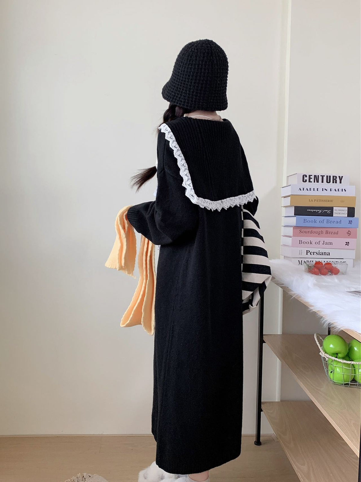 【dress】セーラーカラーニットワンピース Q7770