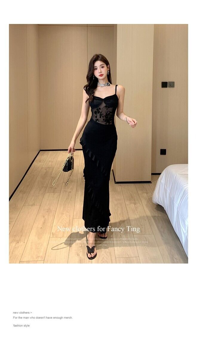 【dress】メッシュ切り替えキャミワンピース G21391