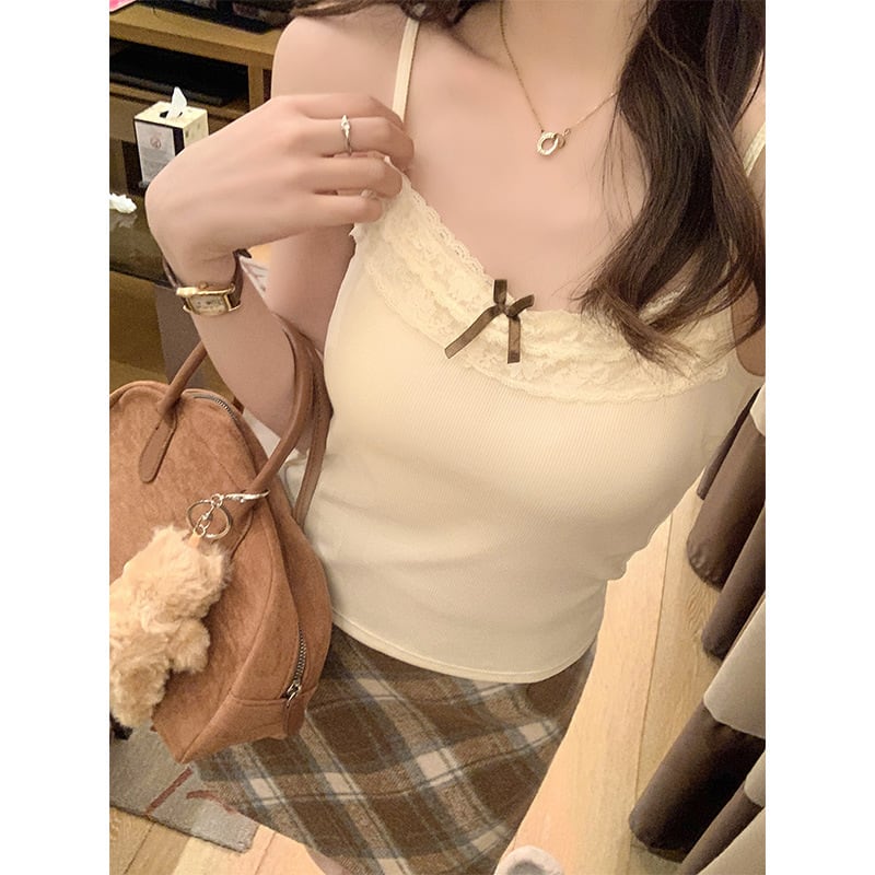 【tops】レースキャミソール　M25125
