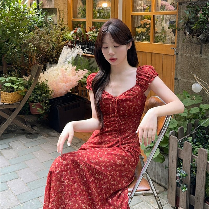 【dress】花柄ワンピース　M24859