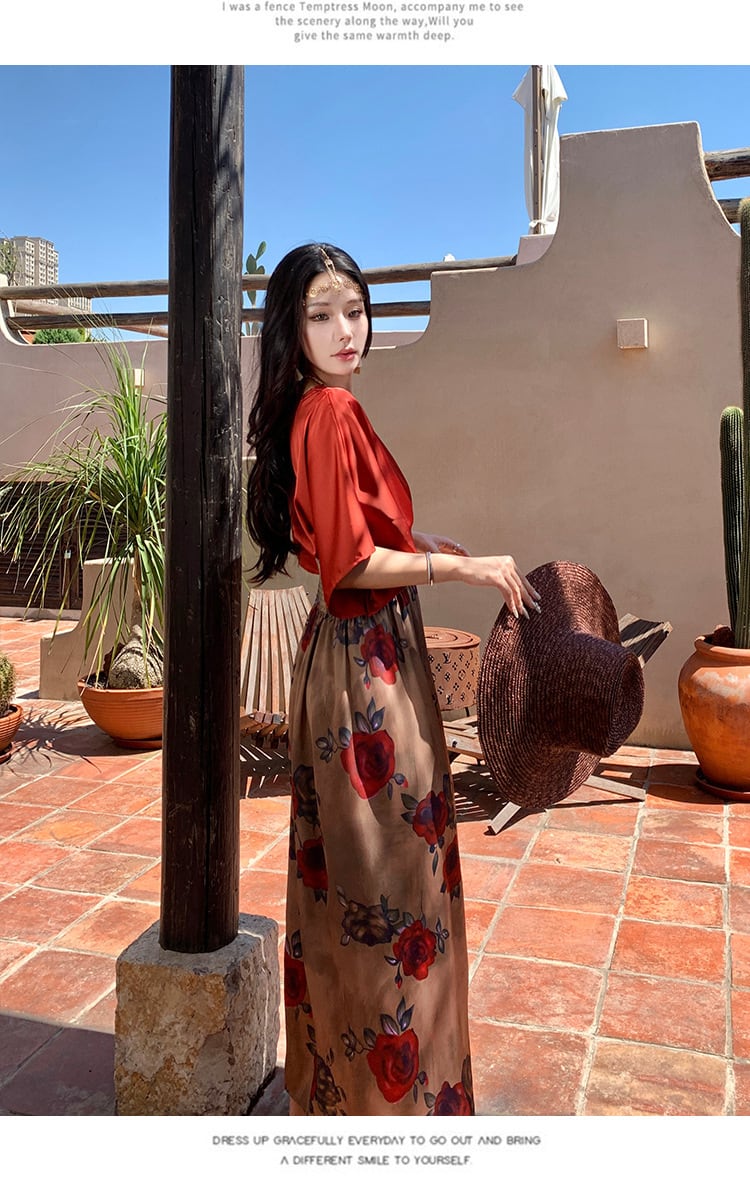 【dress】プリントワンピース　M25280