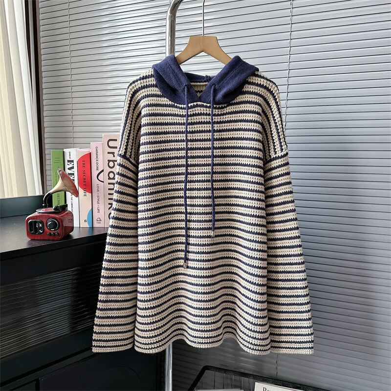 【tops】ボーダー柄ニットセーター　M18932