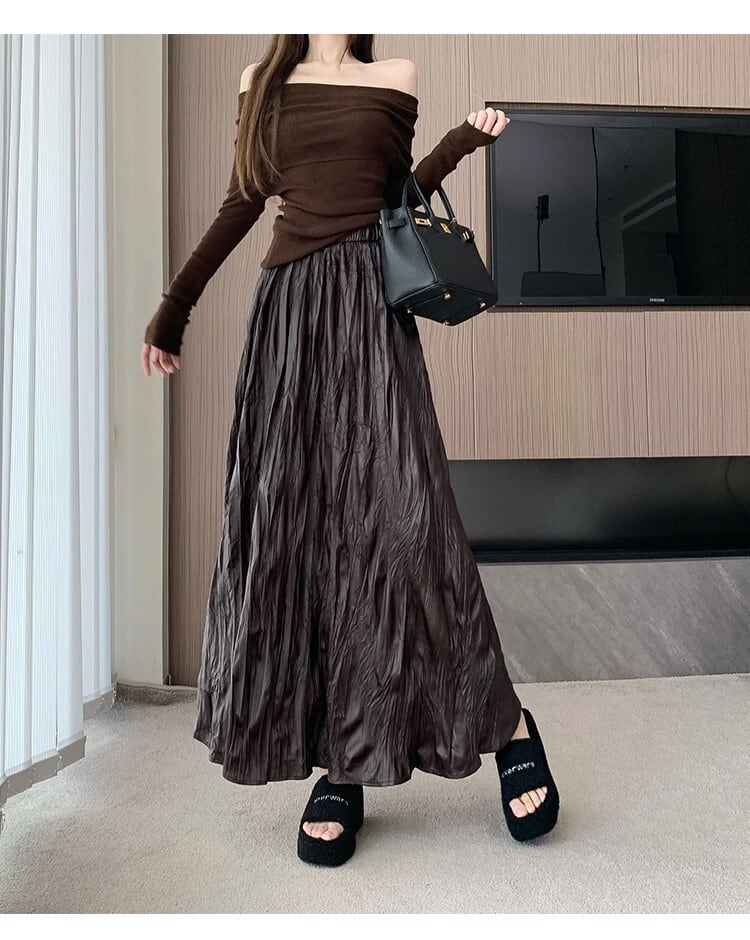 【set】ニットトップス×スカートセット　M25744