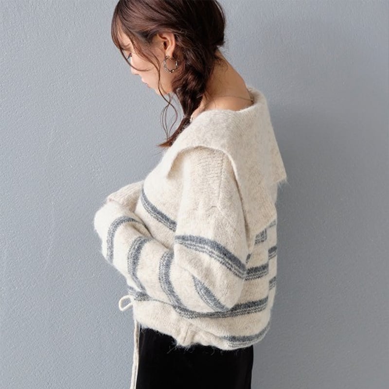 【tops】Vネックニットトップス Q7078
