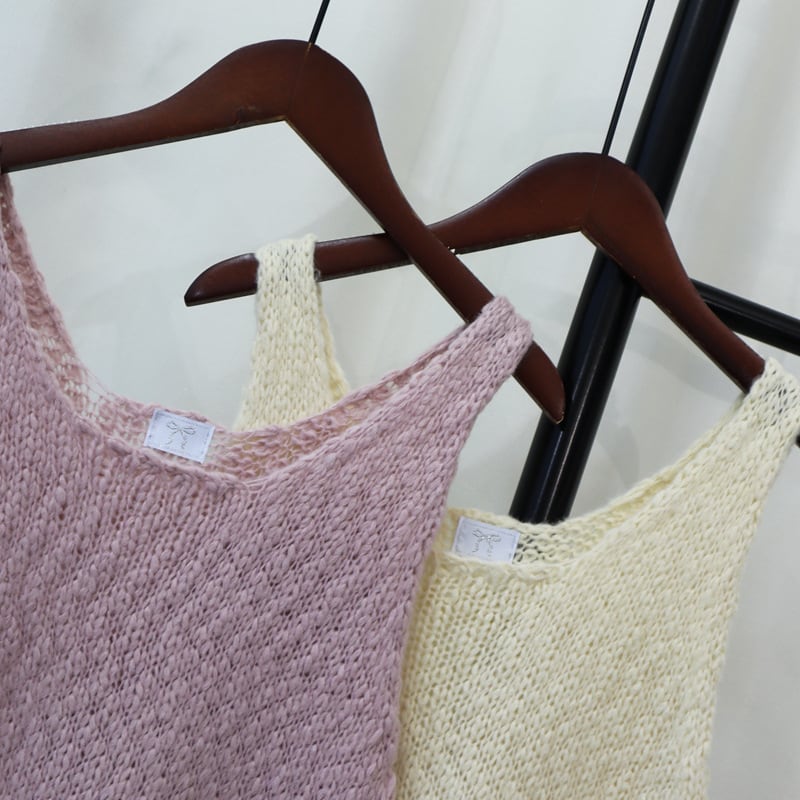 【tops】ニットキャミソール　M25506