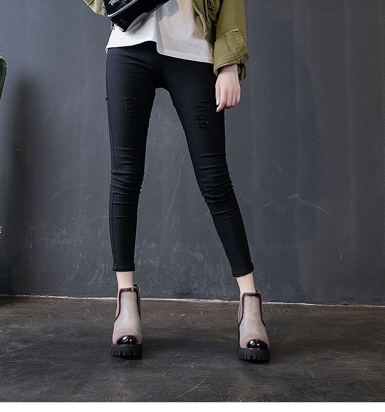 【shoes】チャンキーヒールブーツF0953