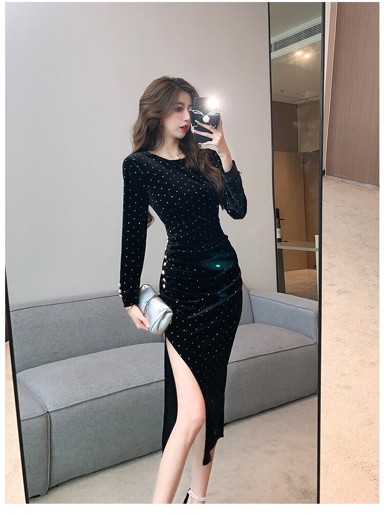 【dress】スリットワンピース　M18723