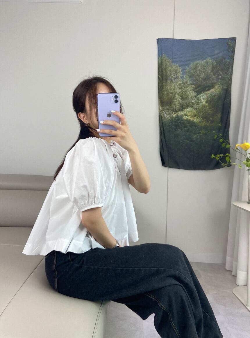 【tops】パフスリーブ ブラウスG20481